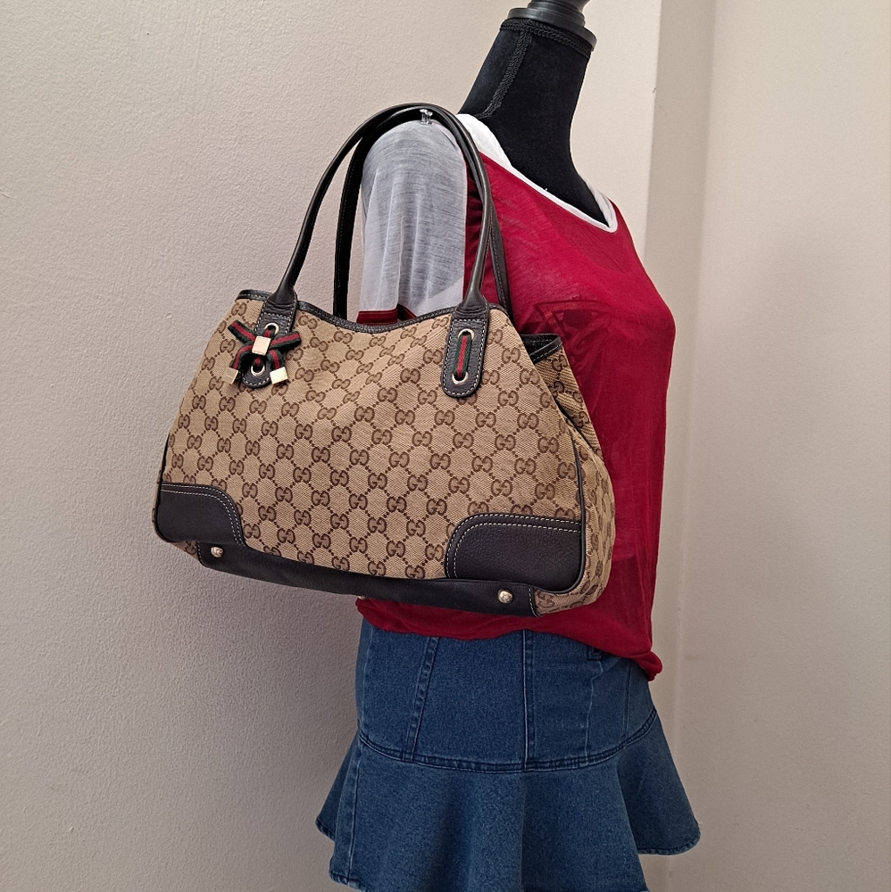 Gucci Brown GG Canvas Princy Tote Bag